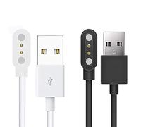 Lamshaw Magnétique Chargeur Compatible avec RIVERSONG Motive 7C 1,52 Pouces SmartWatch,Magnétique Chargeur Montre Connectée USB 3,3ft Compatible avec RIVERSONG Motive 7C (2 Packs-Noir+Blanc)