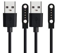 Lamshaw Magnétique Chargeur Compatible avec SPC Smartee 4G Junior SmartWatch,Magnétique Chargeur Montre Connectée USB 3,3ft Compatible avec SPC Smartee 4G Junior，Noir+Noir