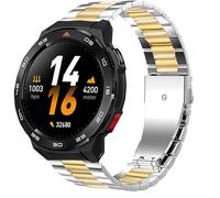 Lamshaw Métal Compatible avec Mibro GS Pro2/ Pro/Explorer/Explorer S/ Active2/ Active，Mibro Watch GT/Mibro Lite 3 Pro SmartWatch,Bracelet en Acier Inoxydable (Argent-Or)