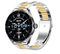 Lamshaw Métal Compatible avec OUKITEL V5/V6/V7 PRO SmartWatch,Bracelet en Acier Inoxydable (Argent-Or)