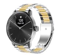 Lamshaw Métal Compatible avec Withings ScanWatch Light Watch,Bracelet en Acier Inoxydable Compatible avec Bracelet Withings ScanWatch Light Watch (Argent-Or)