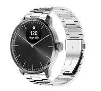Lamshaw Métal Compatible avec Withings ScanWatch Light Watch,Bracelet en Acier Inoxydable Compatible avec Bracelet Withings ScanWatch Light Watch (Argent)