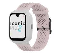 Lamshaw Silicone Sports Strap Compatible avec SaveFamily Iconic Plus 2/Senior/Plus 4G/Slim 4G/Enjoy Bracelets, Latest Silicone Strap Desginated Metal Boucle Compatible for SaveFamily SmartWatch, rose