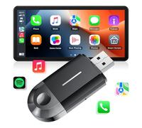 LAMTTO 2 en 1 Adaptateur CarPlay Android Auto sans Fil avec USB-C/A, Plug & Play, Connexion Fluide et Stable, sans Latence, Compatible avec iOS 10+/Android 11+ et Les Voitures à partir de 2016