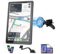 LAMTTO A-pple CarPlay et Android Auto Écran tactile 7" HD sans fil portable en mode portrait et paysage pour voiture avec support magnétique/lien miroir/navigation GPS, Bluetooth AUX/FM