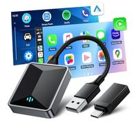 LAMTTO Adaptateur CarPlay sans pour Android Auto, 2 en 1 Dongle avec Fil WiFi 5.8GHz, Plug & Play Convertit CarPlay Filaire en Wireless Compatible iOS 10+ et Android 11+ et Voitures 2016+