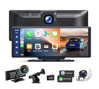 LAMTTO Autoradio sans Fil CarPlay Android Auto, 9,26 Pouces Ecran Carplay Voiture avec Dashcam Avant arrière 2,5K+1080P, Bluetooth 5.0, Navigation, Assistant Vocal, Lien Miroir, AUX, FM, 64G TF Carte