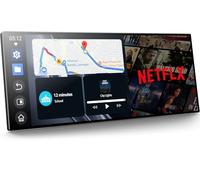 LAMTTO Carplay Écran avec Net-flix Youtube, 10.25 Pouces sans Fil A-pple CarPlay & Android Auto Display avec Caméra de Recul Ecran Divisé Navigation Double Bluetooth FM Mirror Link iOS 10+ Android 11+