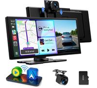 LAMTTO Écran CarPlay 10,25 Pouces Autoradio Sans Fil avec Dashcam 2,5K et Navigation