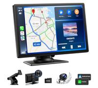 LAMTTO Ecran Carplay Voiture 9" Carplay sans Fil pour A-pple & Android avec 2.5K Front &1080P Rear Camera Assistant Vocal écran Partagé Carte TF 64G