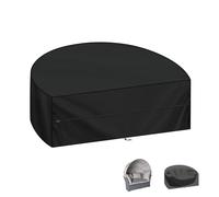 LAMUNI Housse de Protection Canapé-lit Semi-Circulaire 180x90x80cm Bâche Lit de Jardin, Housses Imperméable pour Lit de Jardin, Couverture de Lit de Jardin, Anti-UV, 420D Housse Canape-Lit Exterieur
