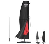LAMUNI Housse de Protection Parasol Déporté Housse Parasol Exterieur Housse de Parasol avec Tige Grande Couverture de Parasol Imperméable Housses pour Parasols de Jardin Droit Ø 300cm, 220x40/70/50cm