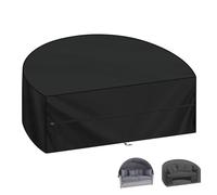 LAMUNI Housse Lit de Jardin Semi-Circulaire Couverture de Lit de Jardin, 420D Oxford Bâche Canape-lit Jardin, Housse de Protection Canapé-lit, Imperméable Housses pour Lit de Jardin, 205x110x80cm