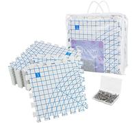 LAMXD Blocking Mats for Knitting Lot de 9 blocs de treillis pour tricoter des planches de blocage extra épaisses avec 200 aiguilles en T pour travaux manuels ou crochet