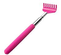 LAMXD Gratte-dos portable extensible en métal design compact 5 sections 20-68 cm couleur rose