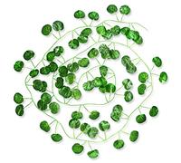 LAMXD Lierre Artificiel Guirlande, 1 Pcs Faux Lierre Vigne, Plantes Artificielles Décoration Interieur Extérieure pour Mariage, Fêtes, Célébration, Cuisine, Bureau, Jardin (Feuille de Bégonia)