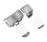 LAMXD Lot de 2 porte-stylos de 40 mm en acier inoxydable avec trou unique, double et simple trou en métal pour ordinateur portable et tableau blanc