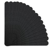 LAMXD Lot de 20 limes à ongles professionnelles double face en émeri pour la maison, grain 100/180 (noir)