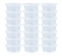 LAMXD Lot de 24 Boîtes de Rangement en Mousse Plastique Transparent avec Couvercles Anti-fuites pour Slime, Pots et Bacs pour Slime