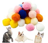 LAMXD Lot de 30 balles souples pour chat - 2,5 cm - Pompons pour chaton - Pour intérieur