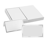 LAMXD Lot de 30 cartons de table pliés pour fête, réception, anniversaire - Blanc uni