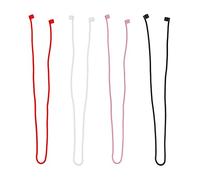 LAMXD Lot de 4 sangles anti-perte en silicone souple pour écouteurs sans fil (noir, blanc, bleu)