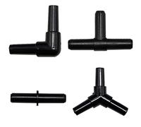 LAMXD Lot de 40 connecteurs de tubes en plastique noir pour aquarium