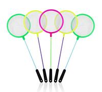 LAMXD Lot de 5 filets de poisson, longueur totale de 22 cm, diamètre du filet de 7 cm, couleur aléatoire, matériau en nylon, parfait pour l'aquarium, la séparation des crevettes en saumure, la pêche