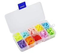 LAMXD Marqueur Tricot, 130 Pièces Marqueur Crochet, 10 Couleurs Anneaux Marqueurs Tricot, Marqueurs de Mailles Verrouillables, Marqueur Crochet Tricot pour Crocheté et Projets Tricotés, avec Boîte
