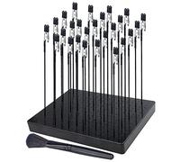 LAMXD Pinces de peinture en aérographe, base de support de peinture (19 x 14 trous) et 26 pinces crocodiles (avec embouts en caoutchouc), outils de modélisation pour aérographe, pour support de pièces