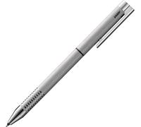 LAMY 1217730 LAMY Kugelschreiber logo twin pen Multifunktionsstift silber brushed, Schreibfarbe: schwarz, 1 St.
