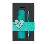 LAMY 1239941 LAMY swift lagoon Tintenroller-Set türkis 0,5 mm, Schreibfarbe: blau, 1 St.