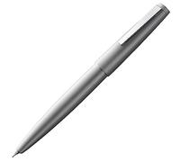 Lamy 2000 silver - stylo-plume élégant dans un corps en acier inoxydable poli mat et velouté - plume en or 14 ct., partiellement plaquée platine - largeur de trait M
