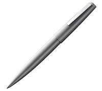 Lamy 2000 silver - stylo rollerball élégant en acier inoxydable robuste - parfaitement équilibré et à pointe moyenne - avec recharge rollerball M 63 en noir