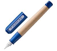 Lamy abc blue - Stylo Plume enfant pour débutants en écriture avec grip ergonomique et plume acier poli en taille A - bois d'érable robuste - avec cartouche d'encre bleue T 10 - Droitier