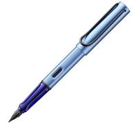 LAMY AL-star 0E1 Stylo plume léger en aluminium aquatique avec poignée ergonomique et plume en acier poli, largeur de trait extra fine, cartouche d'encre T 10 bleue incluse