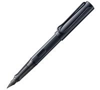 Lamy AL-star black - Stylo-plume avec grip ergonomique et plume acier noire pour gauchers (LH) en taille M - corps en aluminium léger - avec cartouche T 10 bleue