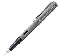 Lamy AL-star graphite - Stylo-plume avec grip ergonomique et plume acier en taille F - corps en aluminium léger - avec cartouche T 10 bleue - Droitier