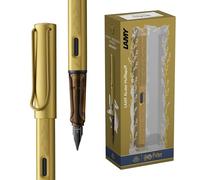 Lamy AL-star Harry Potter Hufflepuff - Edition spéciale Stylo Plume avec gravure de la maison - plume acier en taille F - corps en aluminium léger - cartouche bleue T 10 incluse - Droitier