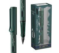 Lamy AL-star Harry Potter Slytherin - Edition spéciale Stylo Plume avec gravure de la maison - plume acier en taille F - corps en aluminium léger - cartouche bleue T 10 incluse - Droitier