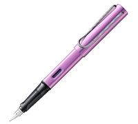Lamy AL-star Lilac Stylo-plume, avec poignée ergonomique et plume en acier poli de largeur de trait F, boîtier léger en aluminium, avec cartouche d'encre T 10 bleue, pour droitier