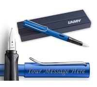 Lamy Al-Star Stylo plume Bleu océan en aluminium (Pointe Moyenne) - Boîte Cadeau - Gravure OFFERTE