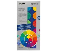 LAMY Aquaplus 510 - Boîte de peinture brillante avec cercle de couleur d'après Johannes Itten de couleur bleu avec 12 couleurs - Idéal pour les cours scolaires