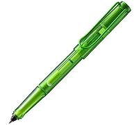 Lamy balloon lime - stylo roller transparent avec corps en plastique et clip à ressort - zones de préhension ergonomiques et largeur de trait B - avec recharge T 11 rollerball bleue