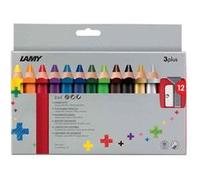LAMY Crayon de couleur 3-en-1 3plus, étui carton de 12 G