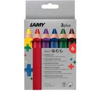 LAMY Crayon de couleur 3-en-1 3plus – étui carton de 6 G