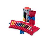 Lamy - Lot de crayons de couleur 3-Plus Modèle W 419 - Rouleau en tissu