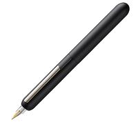 LAMY dialog black - stylo plume sans capuchon avec mécanisme à vis - plume en or 14 carats, partiellement plaquée platine, taille EF -cartouche d'encre T 10 bleue et convertisseur Z 27 -pour droitiers