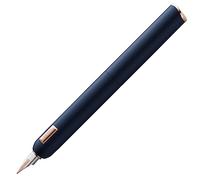Lamy Dialog cc 081 Stylo-plume bicolore en or rose 14 carats Finition laquée bleu mat + Convertisseur Z 27 et étui en cuir inclus