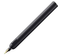 Lamy dialog cc all black - stylo plume sans capuchon avec mécanisme à vis -plume en or bicolore 14 ct, part. plaquée platine, taille B -avec cartouche d'encre T 10 bleue et conv. Z 27 -pour droitiers